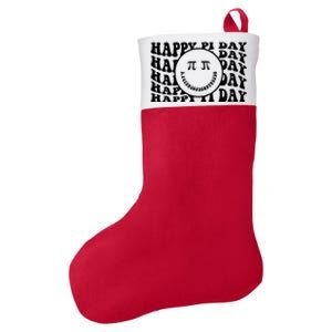 Cool Happy Pi Day Smiley Face Felt Holiday Christmas Stocking