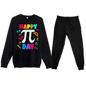 Cool Happy Pi Day Premium Crewneck Sweatsuit Set