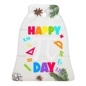 Cool Happy Pi Day Ceramic Bell Ornament