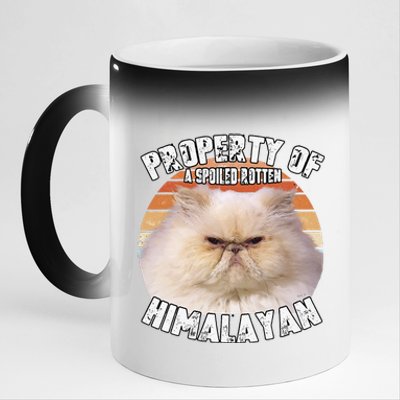 Cat Himalayan Property Vintage Eighties Style Cat Retro Gift Cute Dog 11oz Black Color Changing Mug