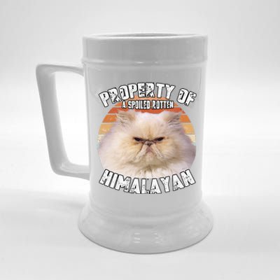 Cat Himalayan Property Vintage Eighties Style Cat Retro Gift Cute Dog Beer Stein