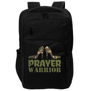 Camo Heels Prayer Warrior Faith God Jesus Impact Tech Backpack