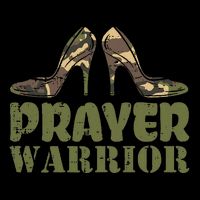 Camo Heels Prayer Warrior Faith God Jesus Drawstring Bag