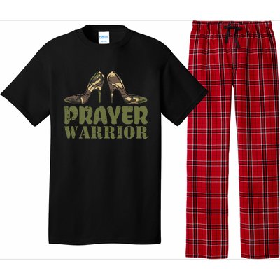 Camo Heels Prayer Warrior Faith God Jesus Pajama Set