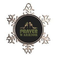 Camo Heels Prayer Warrior Faith God Jesus Metallic Star Ornament