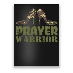 Camo Heels Prayer Warrior Faith God Jesus Poster