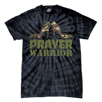 Camo Heels Prayer Warrior Faith God Jesus Tie-Dye T-Shirt