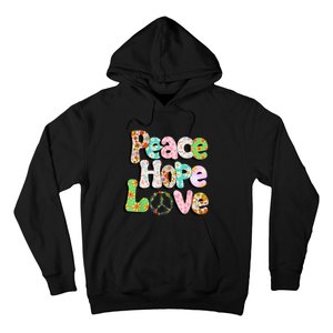 Colorful Halloween Peace Sign Love 60s 70s Hippie Costume Hoodie