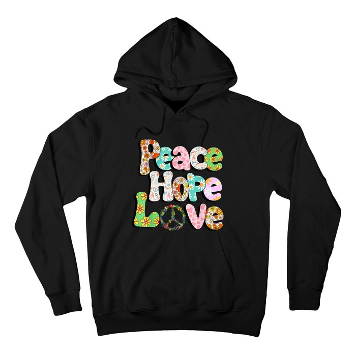 Colorful Halloween Peace Sign Love 60s 70s Hippie Costume Hoodie