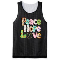 Colorful Halloween Peace Sign Love 60s 70s Hippie Costume Mesh Reversible Basketball Jersey Tank