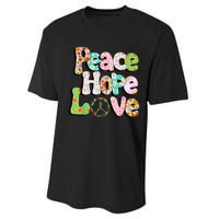 Colorful Halloween Peace Sign Love 60s 70s Hippie Costume Performance Sprint T-Shirt