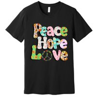 Colorful Halloween Peace Sign Love 60s 70s Hippie Costume Premium T-Shirt