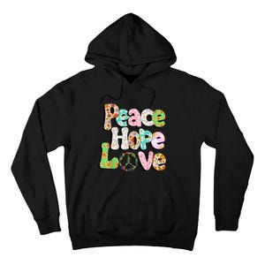 Colorful Halloween Peace Sign Love 60s 70s Hippie Costume Tall Hoodie