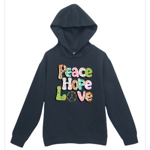 Colorful Halloween Peace Sign Love 60s 70s Hippie Costume Urban Pullover Hoodie