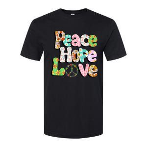 Colorful Halloween Peace Sign Love 60s 70s Hippie Costume Softstyle CVC T-Shirt