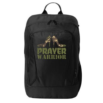 Camo Heels Prayer Warrior Faith God Jesus Christian Women City Backpack