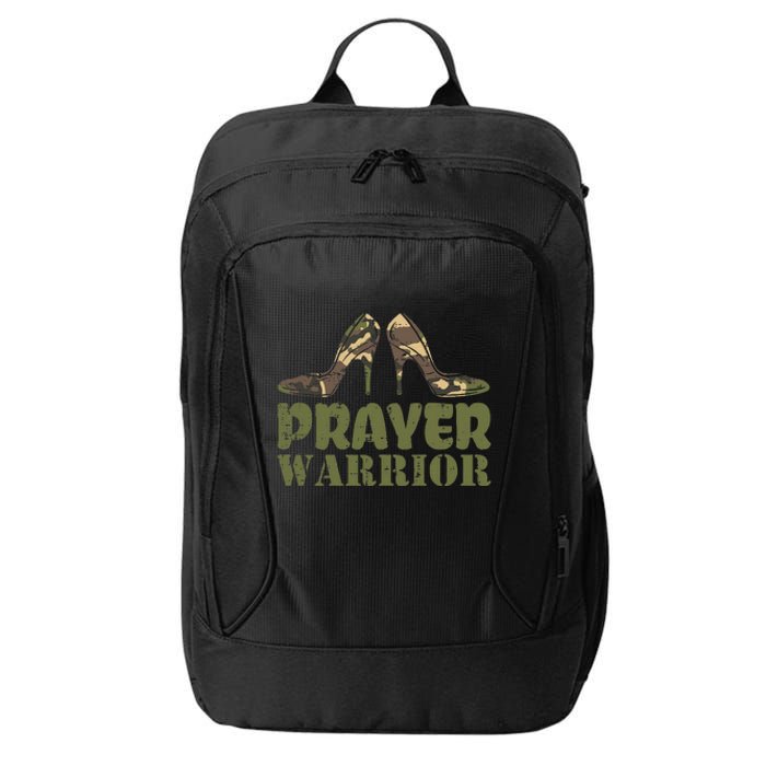 Camo Heels Prayer Warrior Faith God Jesus Christian Women City Backpack