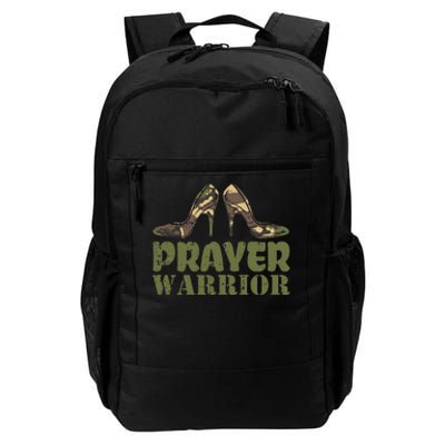 Camo Heels Prayer Warrior Faith God Jesus Christian Women Daily Commute Backpack