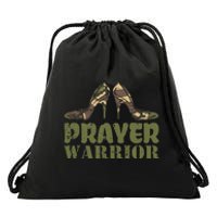 Camo Heels Prayer Warrior Faith God Jesus Christian Women Drawstring Bag