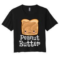 Cute Halloween Peanut Butter Jelly Matching Twins Costume Women's Crop Top Tee