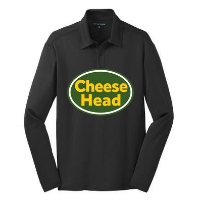 Cheese Head Packer Football Silk Touch Performance Long Sleeve Polo