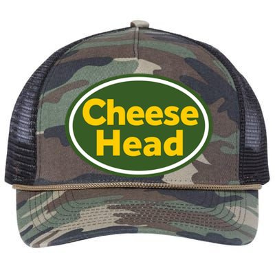 Cheese Head Packer Football Retro Rope Trucker Hat Cap