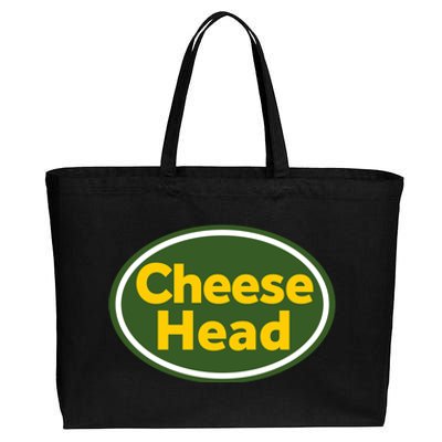 Cheese Head Packer Football Cotton Canvas Jumbo Tote