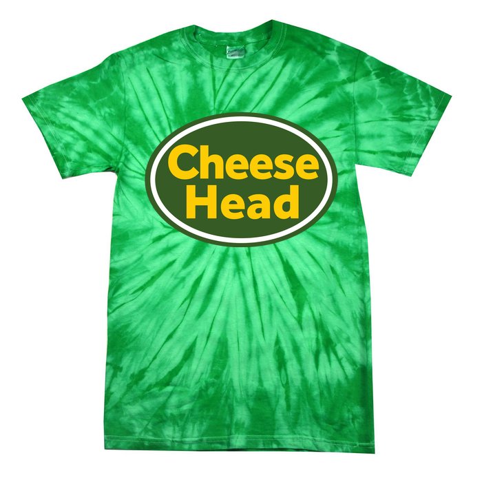 Cheese Head Packer Football Tie-Dye T-Shirt