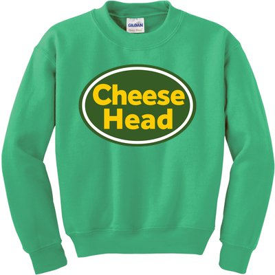 Cheese Head Packer Football Kids Sweatshirt