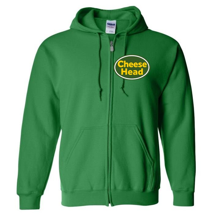 Cheese Head Packer Football Full Zip Hoodie