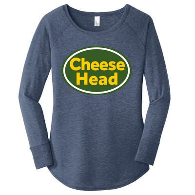 Cheese Head Packer Football Women's Perfect Tri Tunic Long Sleeve Shirt