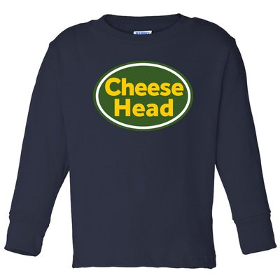 Cheese Head Packer Football Toddler Long Sleeve Shirt