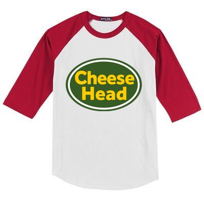 Cheese Head Packer Football Kids Colorblock Raglan Jersey