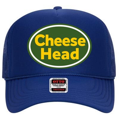 Cheese Head Packer Football High Crown Mesh Back Trucker Hat