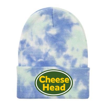 Cheese Head Packer Football Tie Dye 12in Knit Beanie