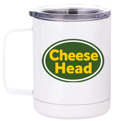 Cheese Head Packer Football 12 oz Stainless Steel Tumbler Cup