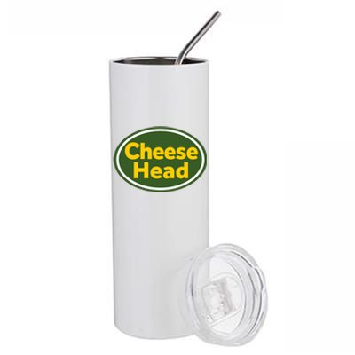 Cheese Head Packer Football Stainless Steel Tumbler