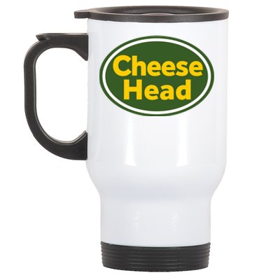 Cheese Head Packer Football Stainless Steel Travel Mug