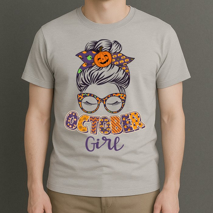 Cute Halloween Patterns October Girl T-Shirt