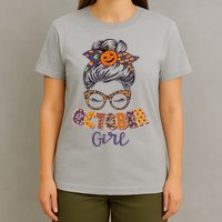 Cute Halloween Patterns October Girl T-Shirt