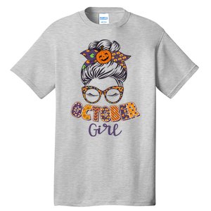 Cute Halloween Patterns October Girl Tall T-Shirt