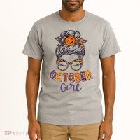 Cute Halloween Patterns October Girl Tall T-Shirt
