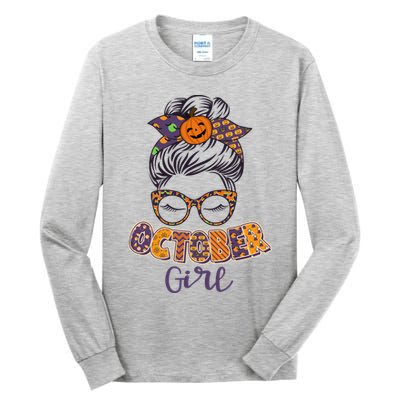Cute Halloween Patterns October Girl Tall Long Sleeve T-Shirt