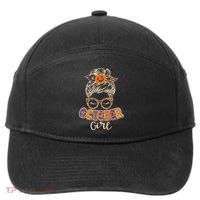 Cute Halloween Patterns October Girl 7-Panel Snapback Hat