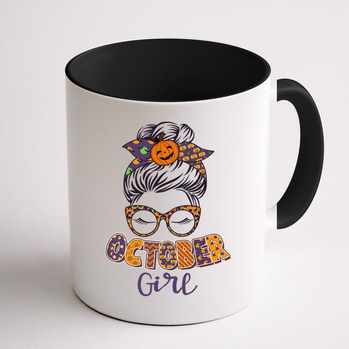 Cute Halloween Patterns October Girl Mug
