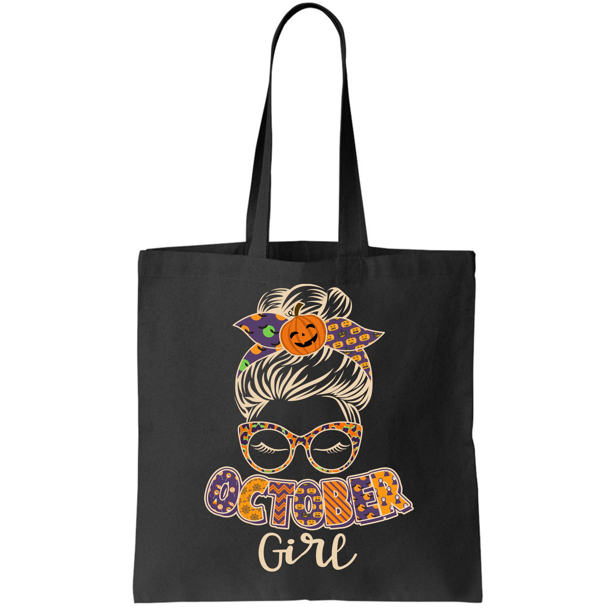 Cute Halloween Patterns October Girl Bag