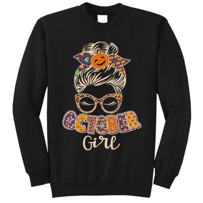 Cute Halloween Patterns October Girl Tall Sweatshirt