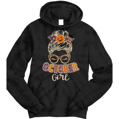 Cute Halloween Patterns October Girl Tie Dye Hoodie