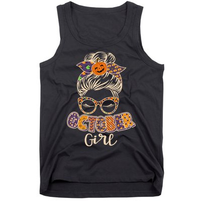 Cute Halloween Patterns October Girl Tank Top