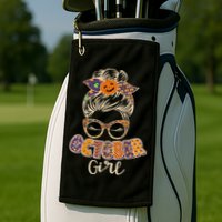 Cute Halloween Patterns October Girl Golf Towel
